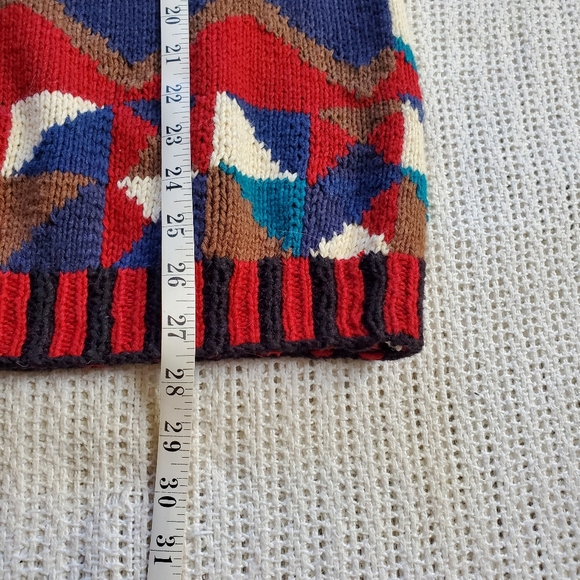 VTG Hunt Club Women's Petite Medium Ramie Cotton Geometric Pullover Sweater - Picture 6 of 8